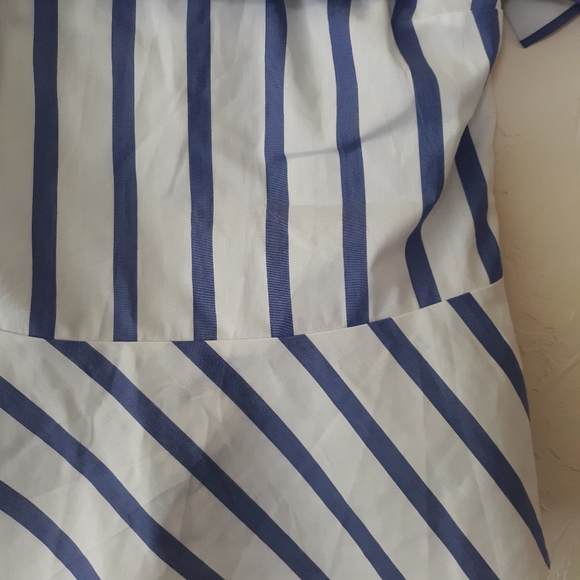 NWOT Express Off Shoulder Striped Peplum Top - Picture 6 of 13